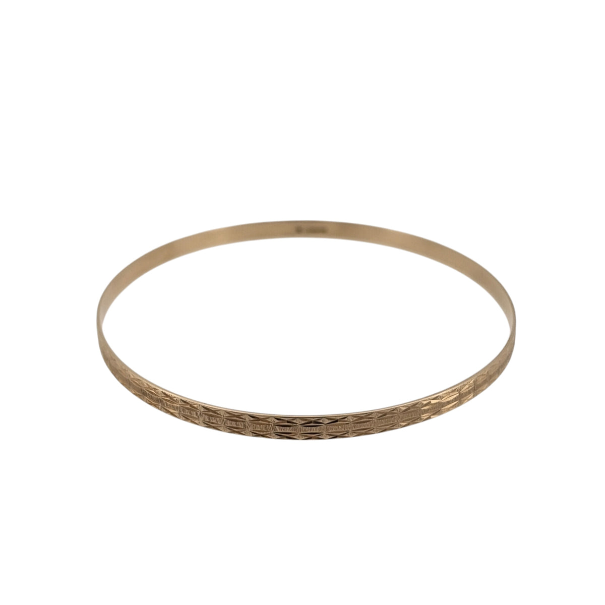9ct Solid Gold Patterned Bangle
