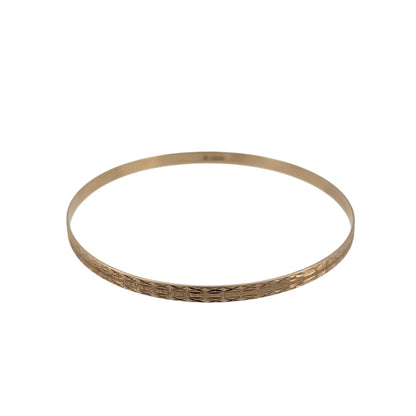9ct Solid Gold Patterned Bangle