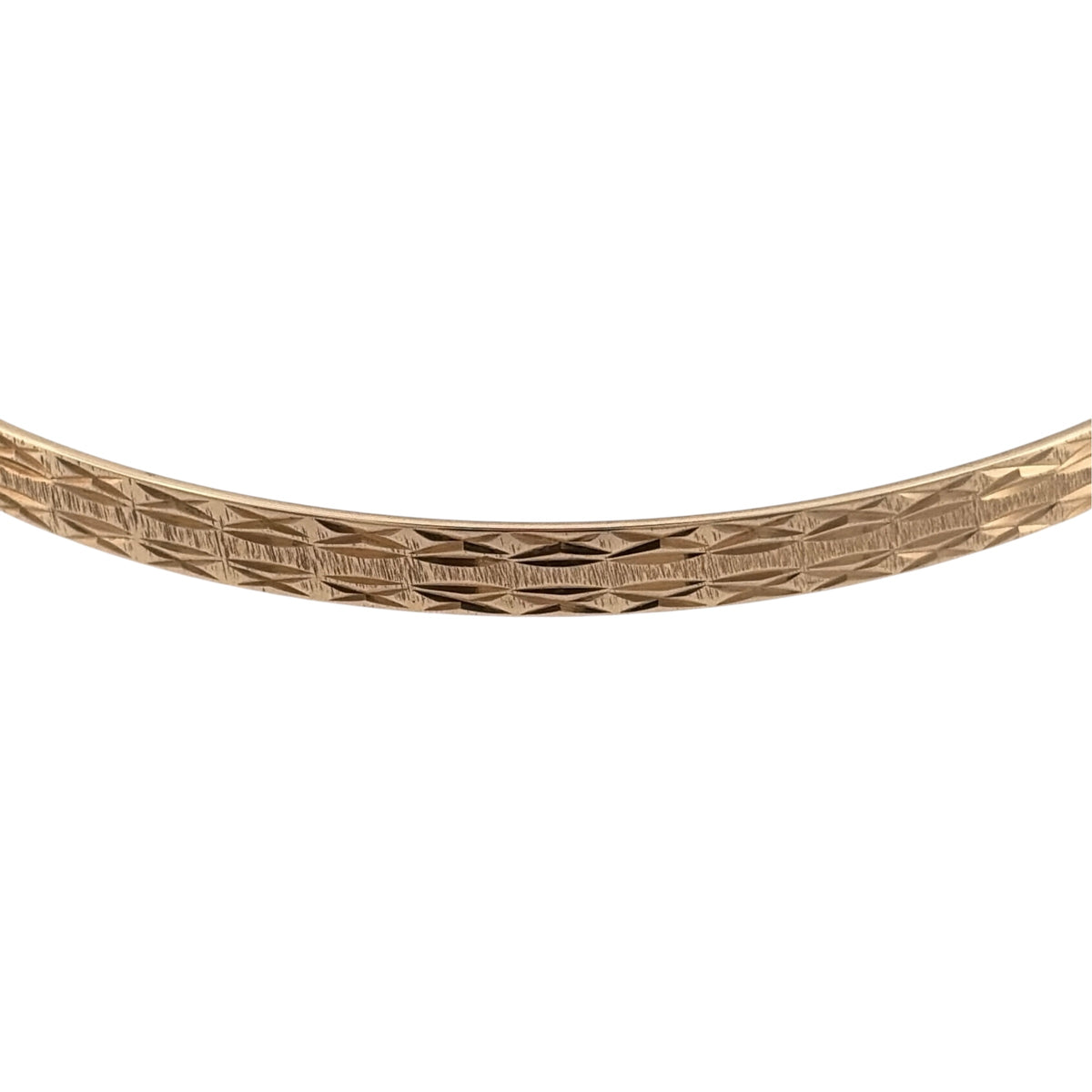 Add a classic piece to your jewellery collection with this pre-owned 9ct yellow solid gold patterned bangle, featuring decorative detailing and a timeless gold finish.

Design: The bangle features a traditional design with patterned detailing, creating an elegant and attractive appearance suitable for everyday wear or special occasions.
Material: Made from solid 9ct yellow gold, offering a classic warm gold finish.
