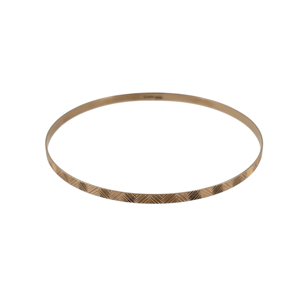 9ct Solid Gold Patterned Bangle