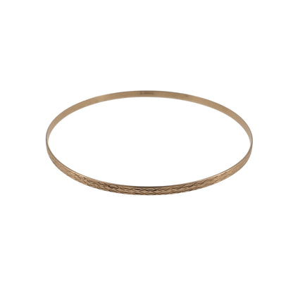 9ct Solid Gold Patterned Bangle