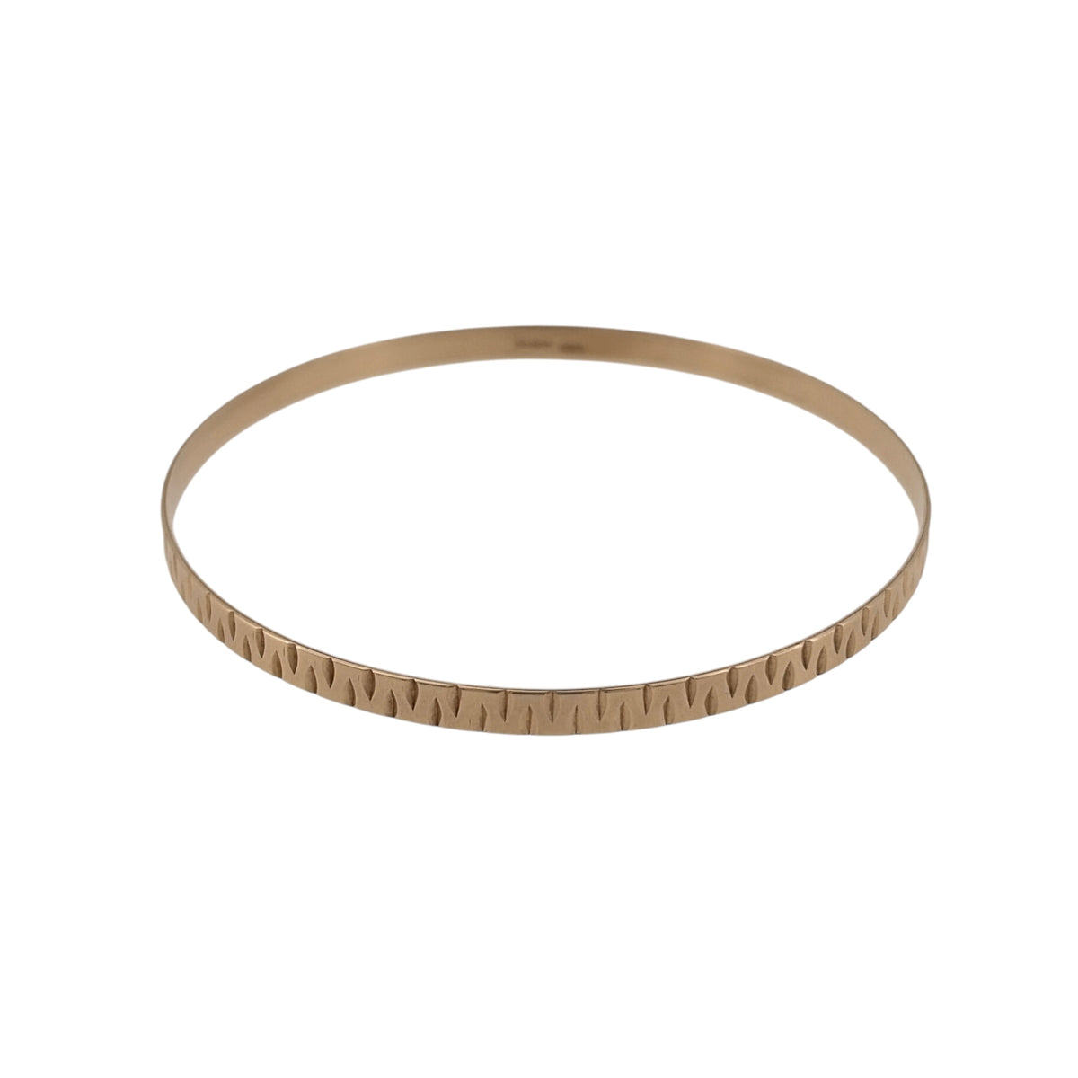 9ct Solid Gold Patterned Bangle