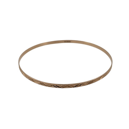 9ct Solid Gold Patterned Bangle
