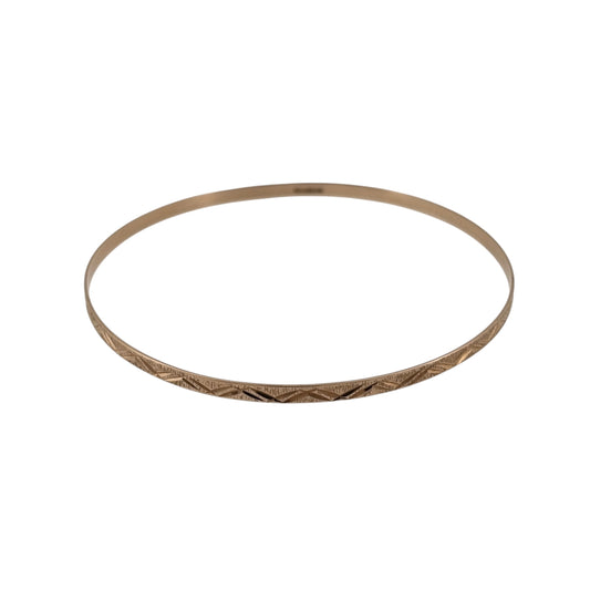 9ct Solid Gold Patterned Bangle