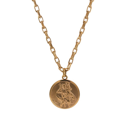 9ct Gold St Christopher 18" Necklace
