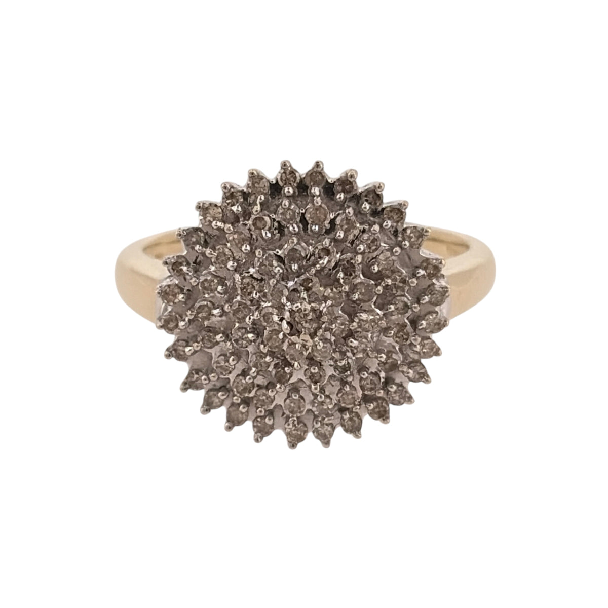 9ct Gold & Diamond Round Cluster Ring