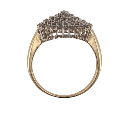 9ct Gold & Diamond Round Cluster Ring