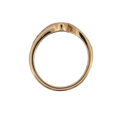 18ct Gold & Diamond Twist Solitaire Ring