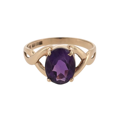 9ct Gold & Amethyst Ring