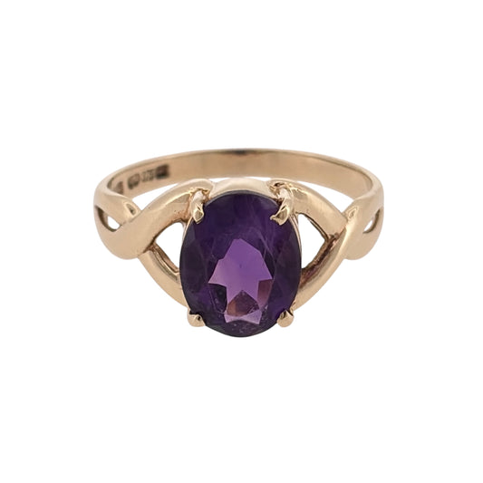 9ct Gold & Amethyst Ring