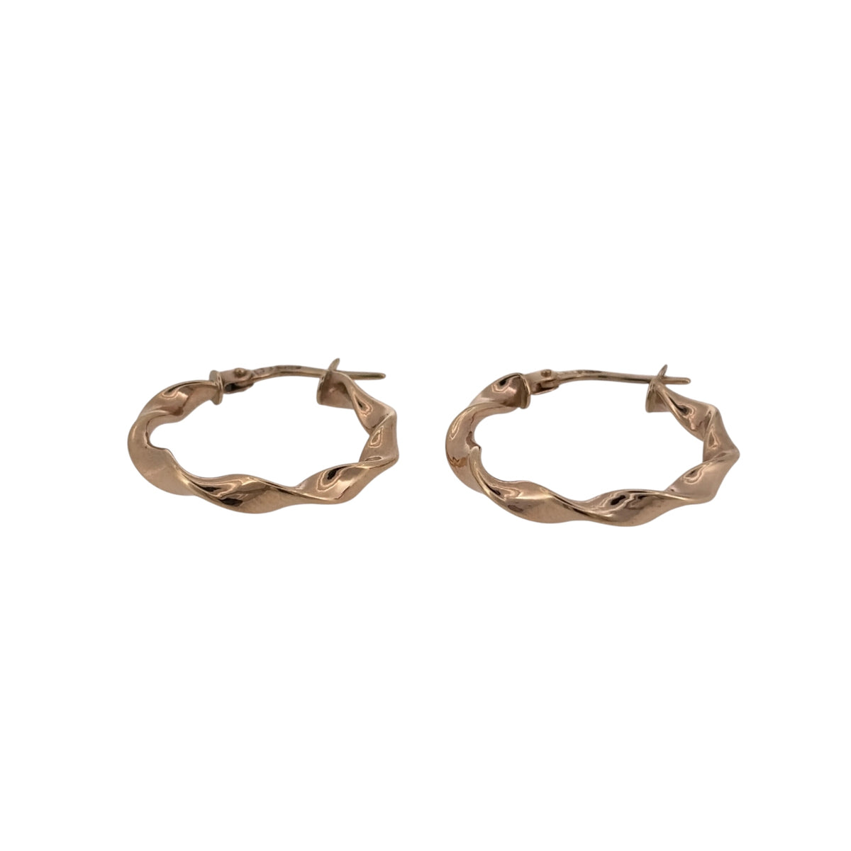 Add a classic touch to your jewellery collection with these pre-owned 9ct yellow gold twisted hoop creole earrings, featuring a decorative twisted design and a timeless gold finish.

Design: The earrings feature a traditional round creole hoop design with twisted detailing, creating an elegant and attractive appearance.
Material: Made from 9ct yellow gold, offering a classic warm gold finish.