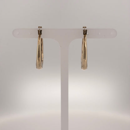 9ct Gold Mum Hoop Creole Earrings