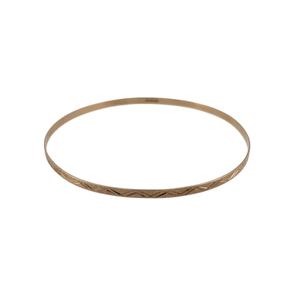 9ct Solid Gold Patterned Bangle