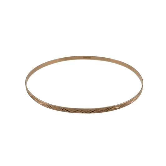 9ct Solid Gold Patterned Bangle