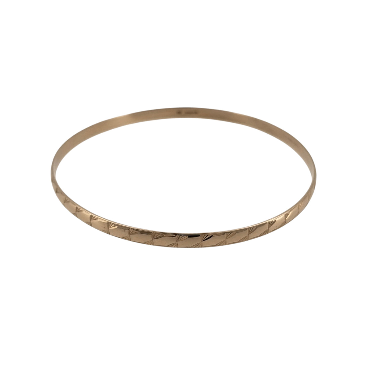 9ct Solid Gold Patterned Bangle