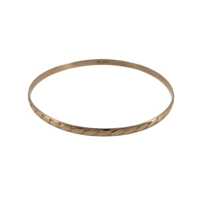 9ct Solid Gold Patterned Bangle