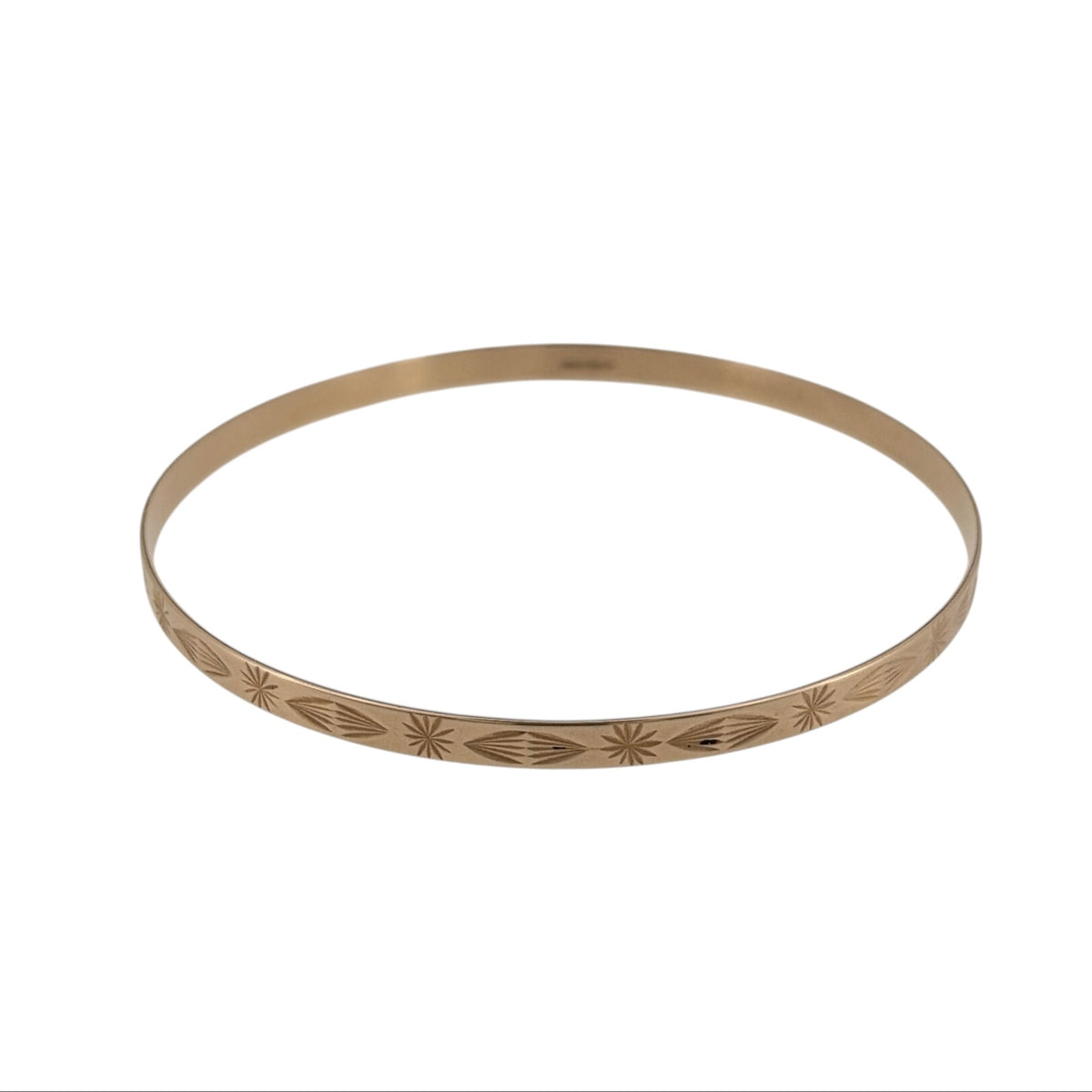 9ct Solid Gold Patterned Bangle