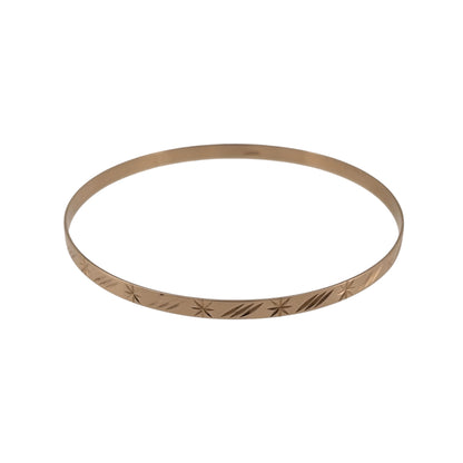 9ct Solid Gold Patterned Bangle