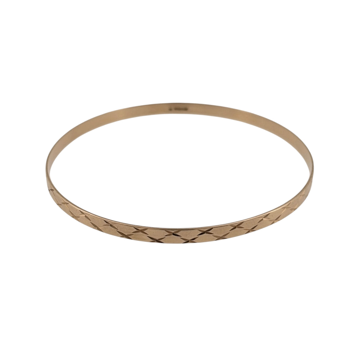 9ct Solid Gold Patterned Bangle