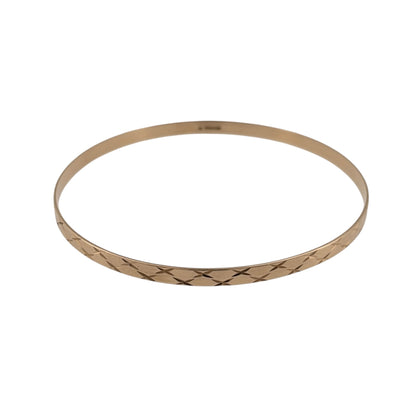 9ct Solid Gold Patterned Bangle