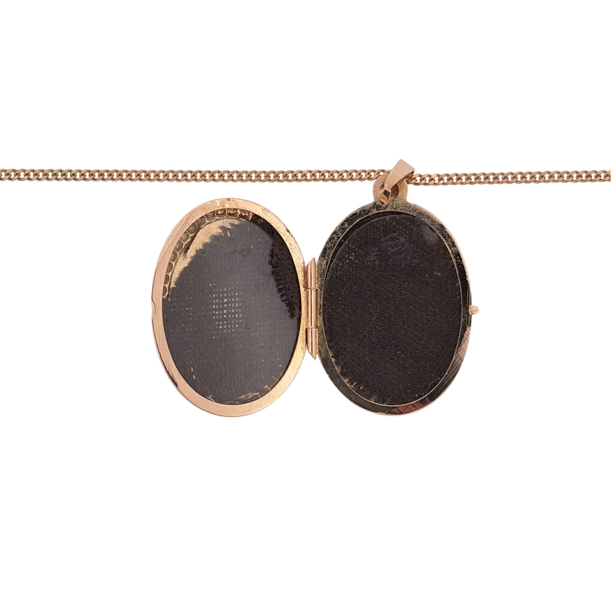 9ct Gold & Amethyst Oval Locket 18" Necklace