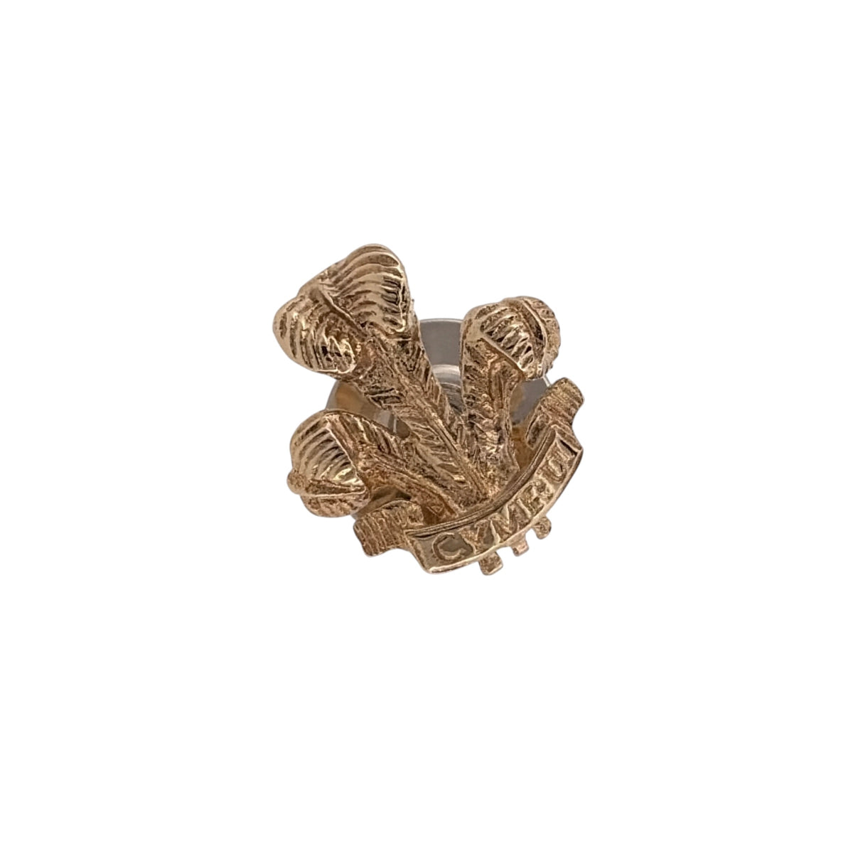 9ct Gold Welsh Three Feathers Tie Pin
