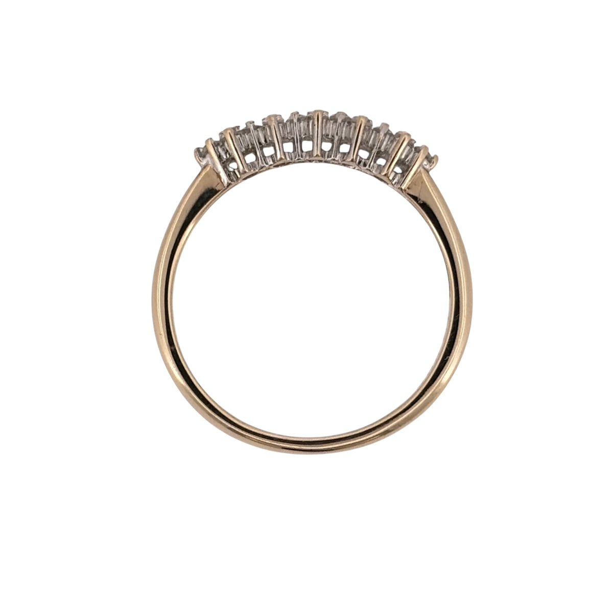 9ct Gold & Diamond Cluster Band Ring