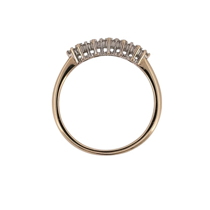 9ct Gold & Diamond Cluster Band Ring