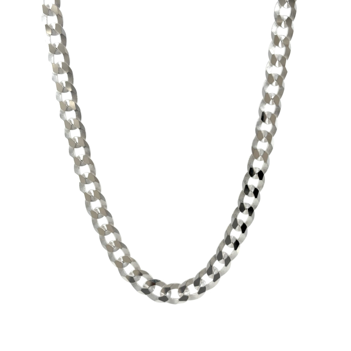 925 Silver 18" Textured Curb Chain