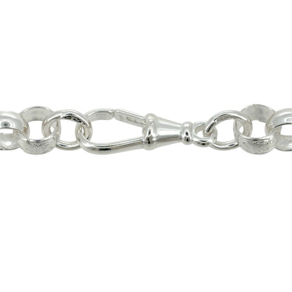 New 925 Silver 20" Patterned Belcher Chain with the weight 39.30 grams and link width 8mm