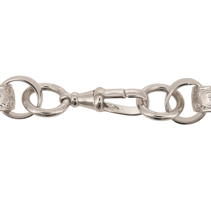 New 925 Silver 26" Patterned Belcher Chain with the weight 145.10 grams and link width 14mm