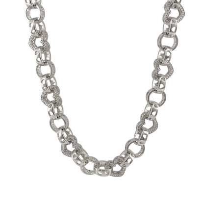 925 Silver 22" Heart Link Belcher Chain