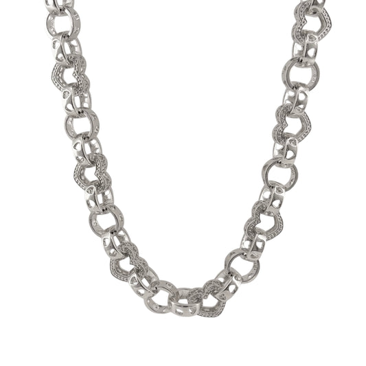 925 Silver 22" Heart Link Belcher Chain
