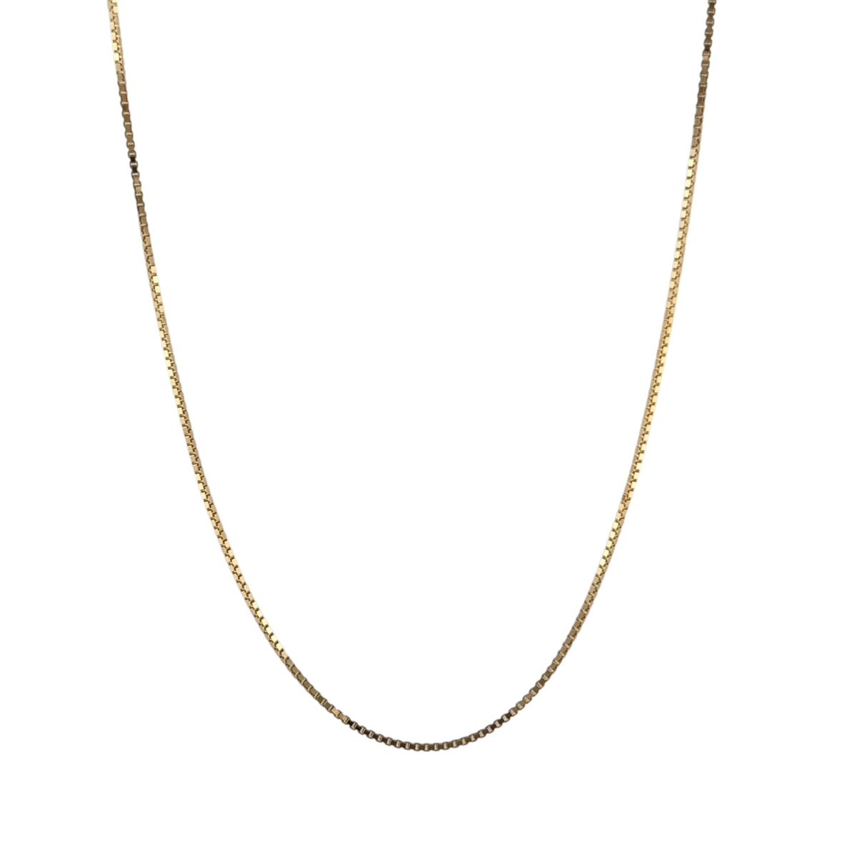 925 Silver Gold Plated 18" Box Chain