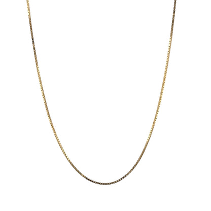 925 Silver Gold Plated 18" Box Chain