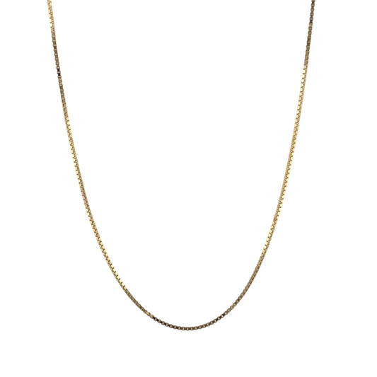 925 Silver Gold Plated 18" Box Chain