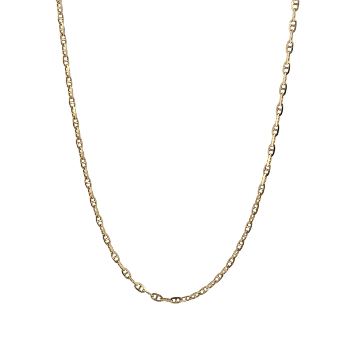 925 Silver Gold Plated 18" Anchor Chain
