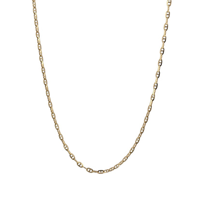 925 Silver Gold Plated 18" Anchor Chain