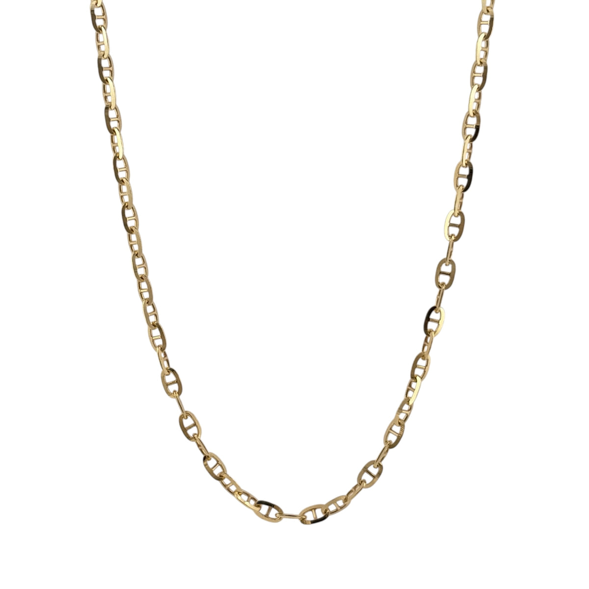 925 Silver Gold Plated 18" Anchor Chain