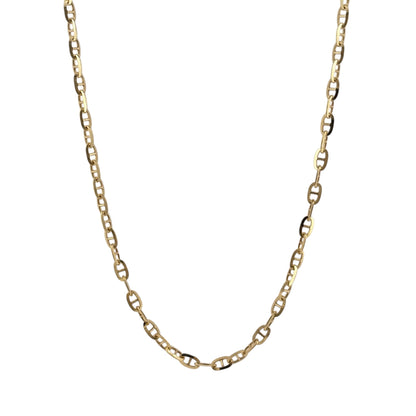 925 Silver Gold Plated 18" Anchor Chain