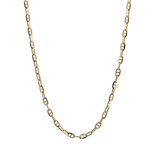 925 Silver Gold Plated 18" Anchor Chain