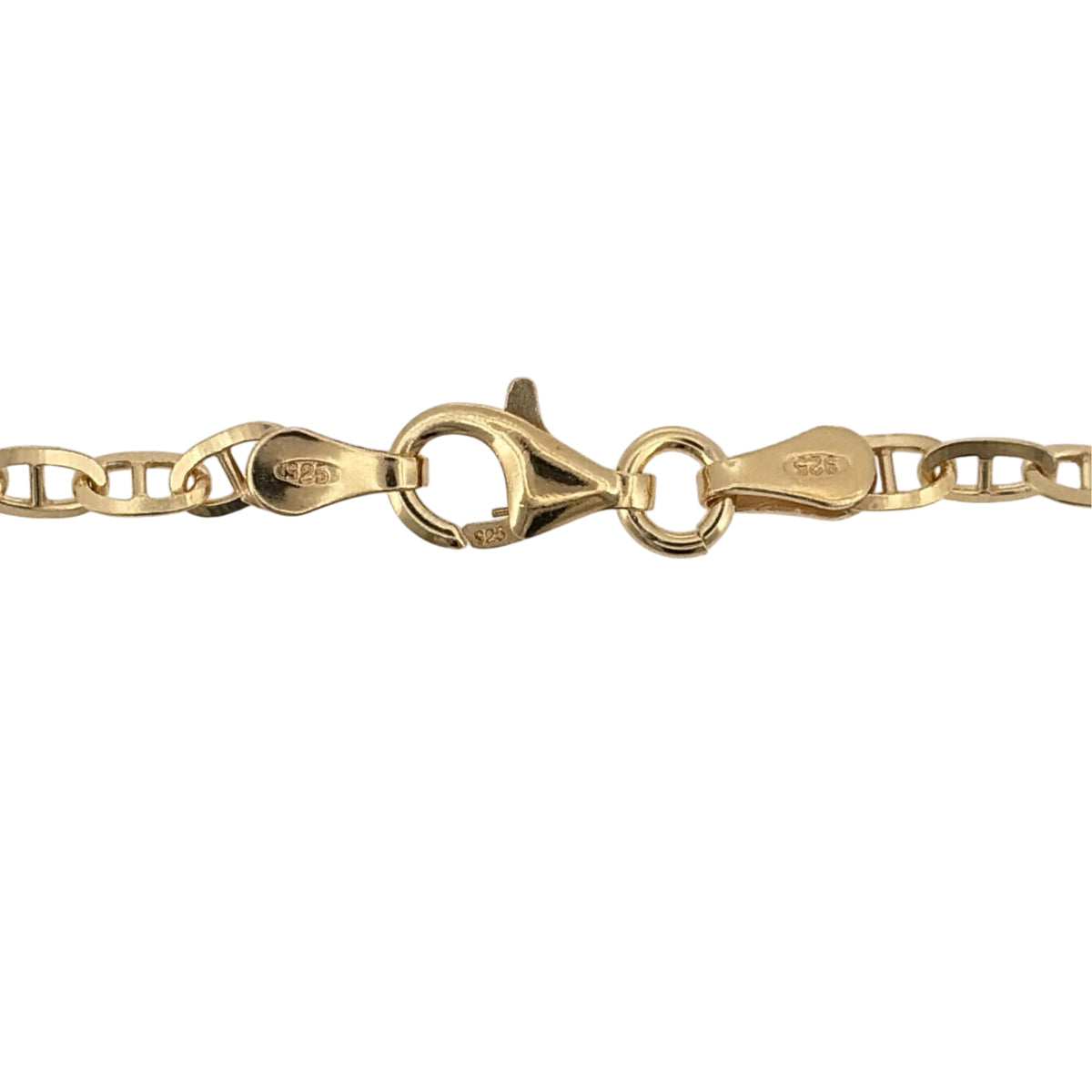 New 925 Silver Gold Plated 18" Anchor Chain with the link width 3mm