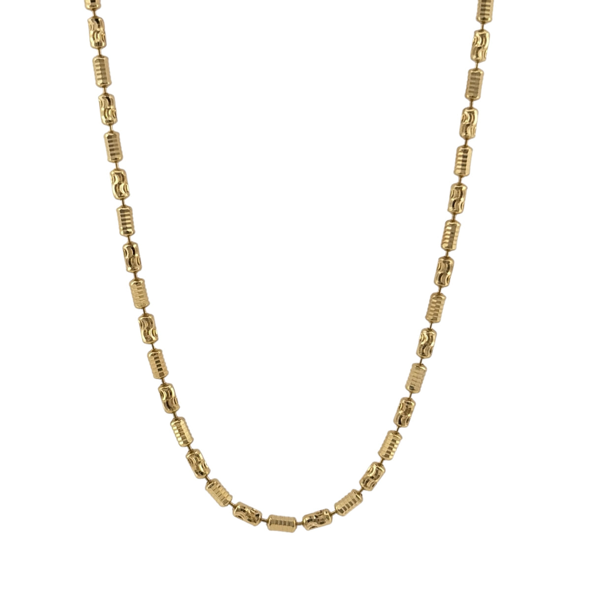 925 Silver Gold Plated 18" Bead Bar Chain