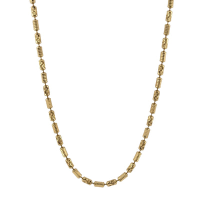 925 Silver Gold Plated 18" Bead Bar Chain