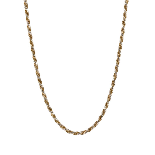 925 Silver Gold Plated 20" Rope Chain