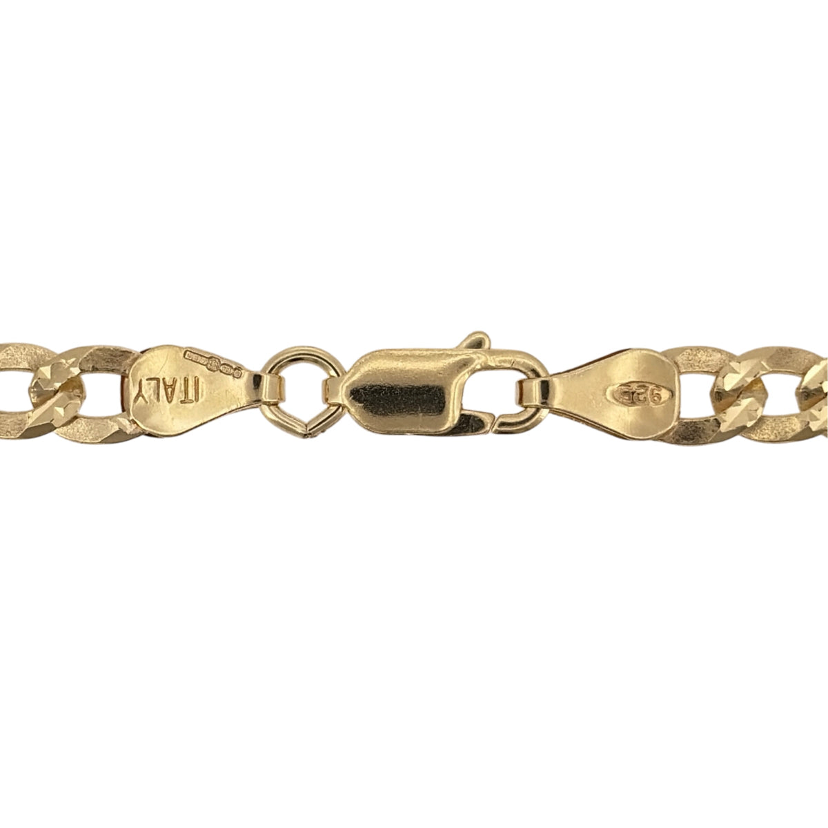 New 925 Silver Gold Plated 18" Curb Chain with the link width 5mm