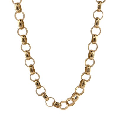 925 Silver Gold Plated 20" Belcher Chain