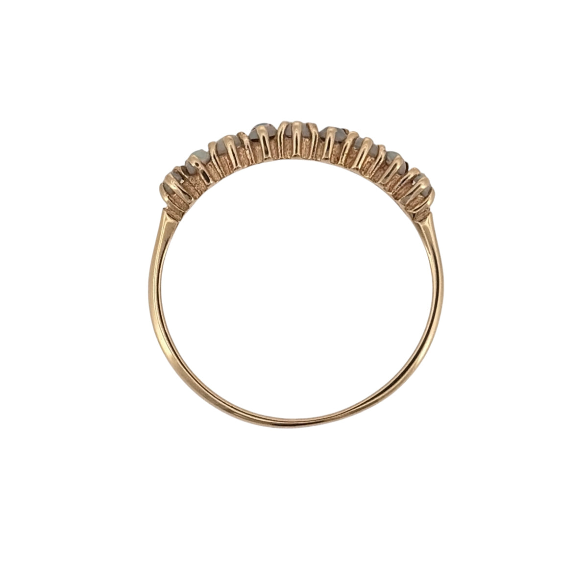 9ct Gold & Opalique Cluster Band Ring