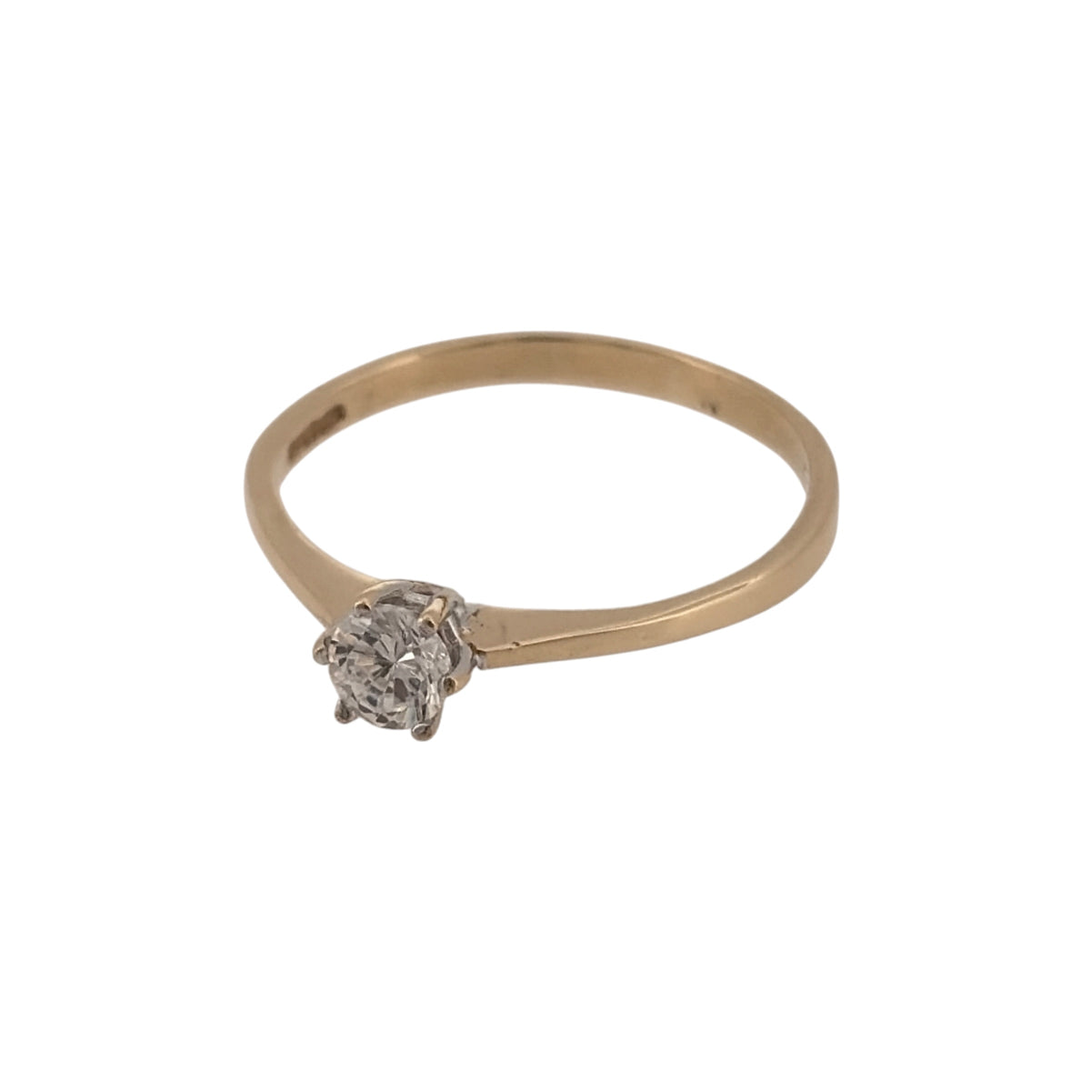 Add a timeless piece to your jewellery collection with this pre-owned 9ct yellow gold and cubic zirconia solitaire ring, featuring a classic single-stone design with an elegant gold finish.

Design: The ring features a traditional solitaire design, with a single cubic zirconia stone creating a delicate and elegant appearance.
Material: Made from 9ct yellow gold, offering a classic warm gold finish that complements the clear cubic zirconia.