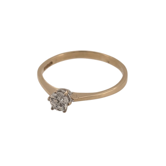 Add a timeless piece to your jewellery collection with this pre-owned 9ct yellow gold and cubic zirconia solitaire ring, featuring a classic single-stone design with an elegant gold finish.

Design: The ring features a traditional solitaire design, with a single cubic zirconia stone creating a delicate and elegant appearance.
Material: Made from 9ct yellow gold, offering a classic warm gold finish that complements the clear cubic zirconia.